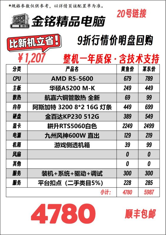 20号机器-铭成电脑DIY